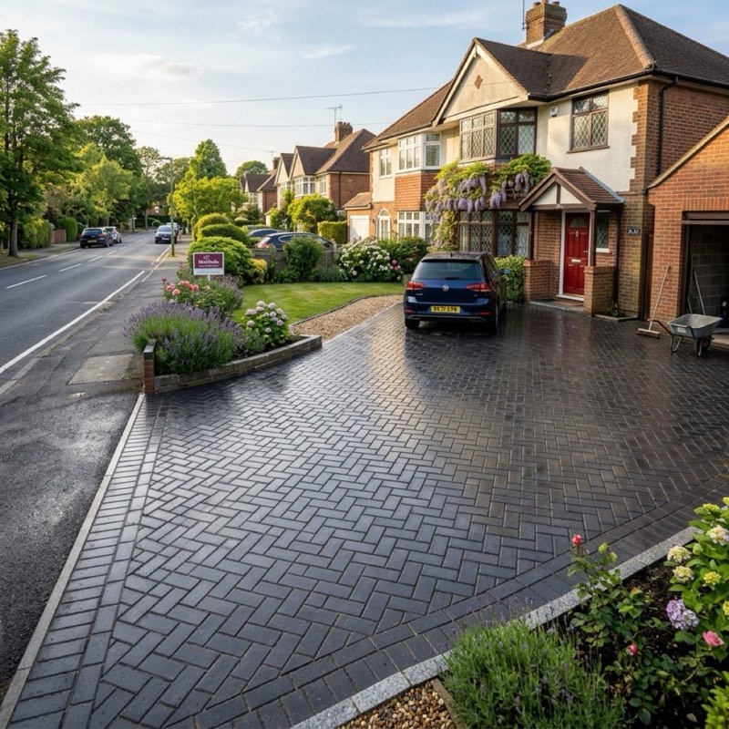 Block paving driveway — SJ Landscapes, Maidenhead
