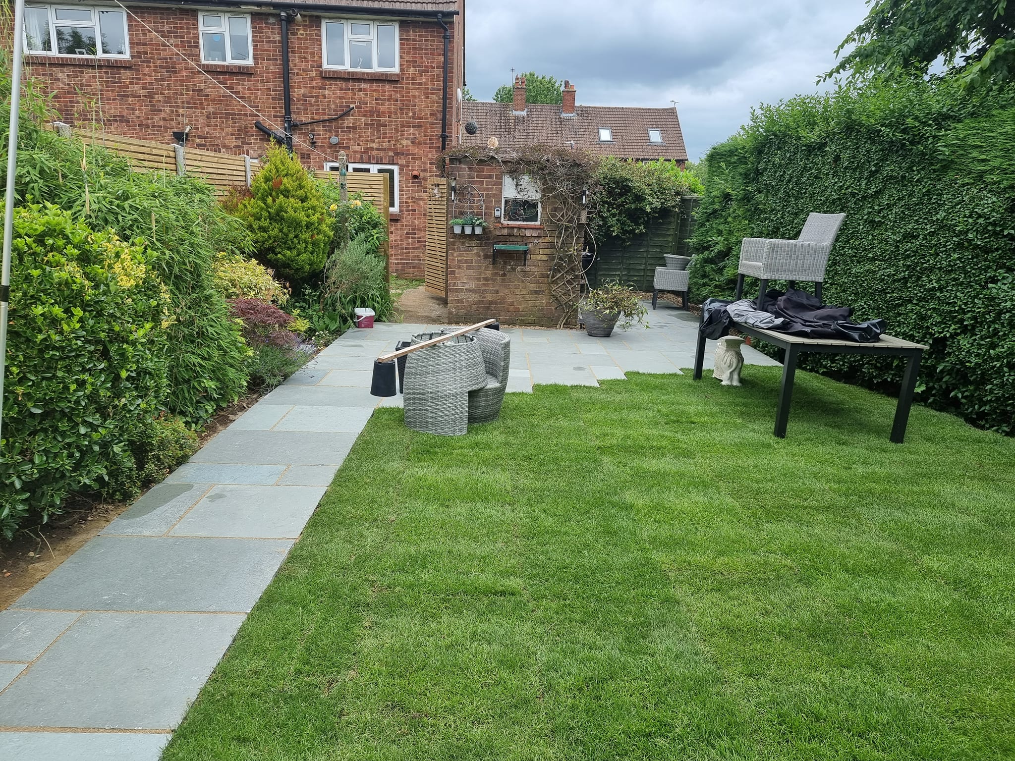 High-quality artificial turf lawn installation — SJ Landscapes, Maidenhead