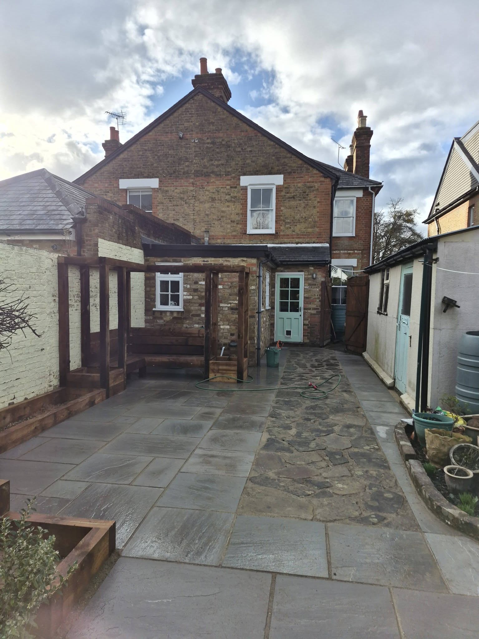 Lush seeded and rolled garden lawn in Maidenhead