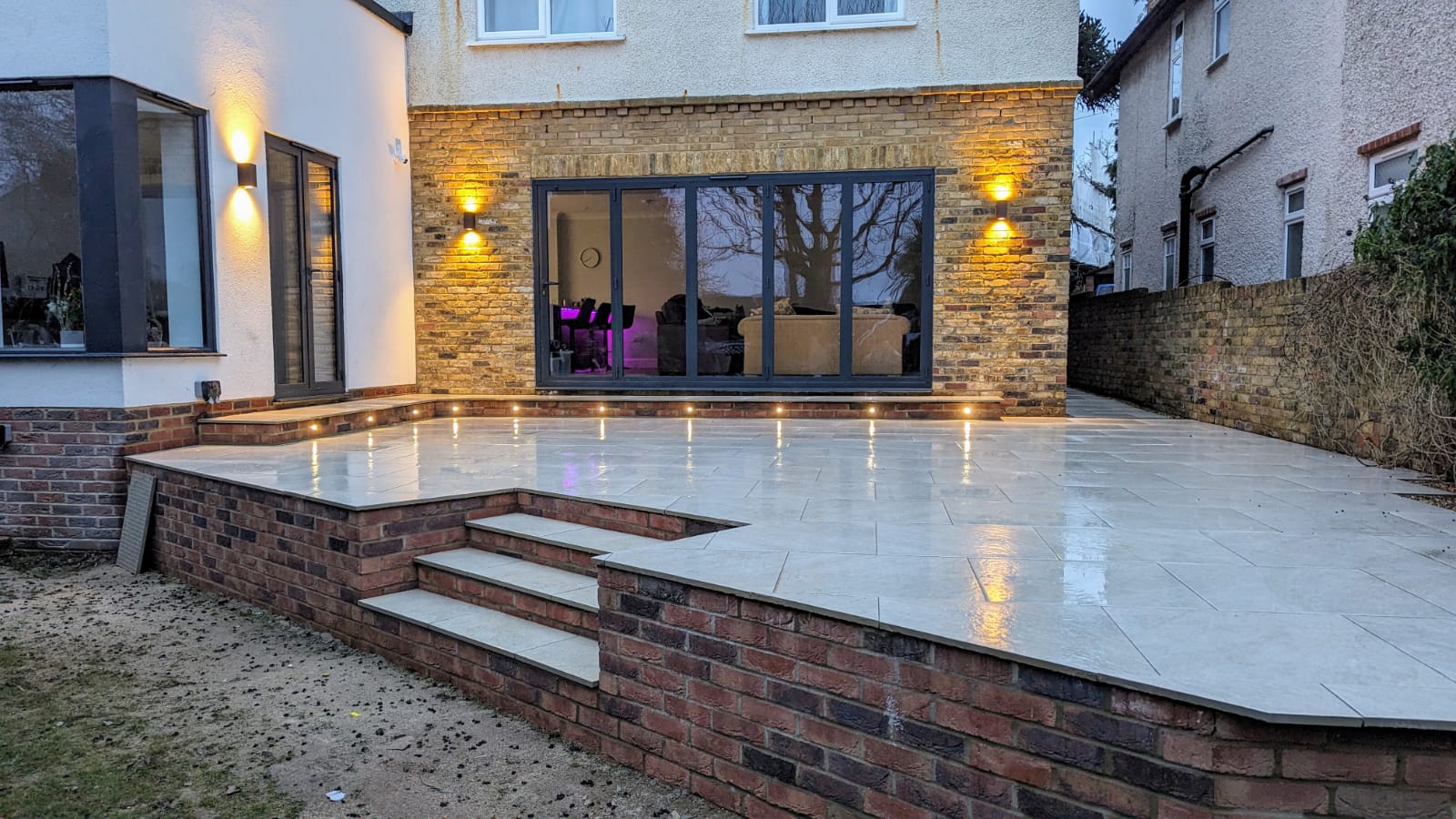 Finished front driveway and landscaping in Maidenhead