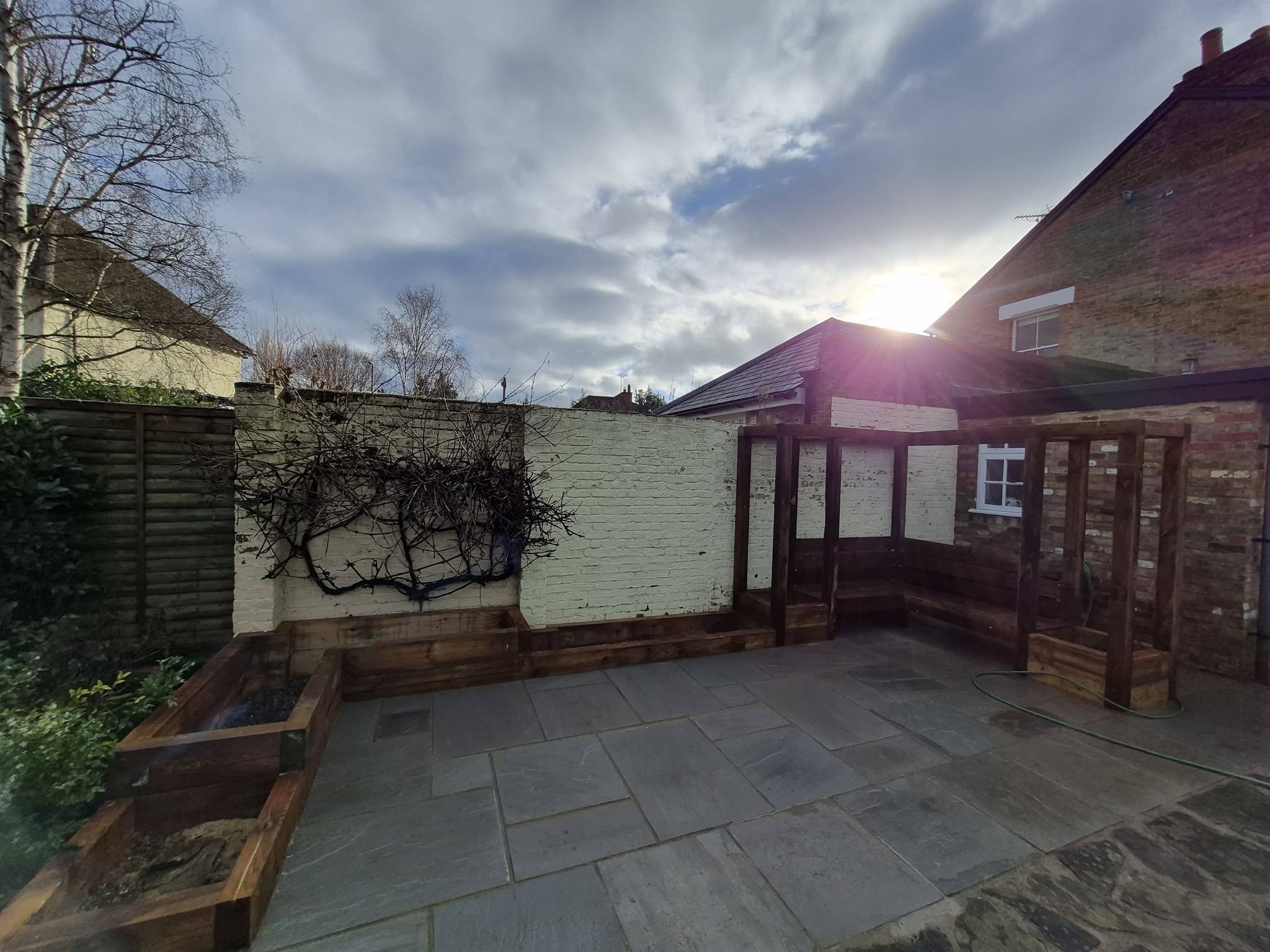 Natural stone specialist patio construction — SJ Landscapes