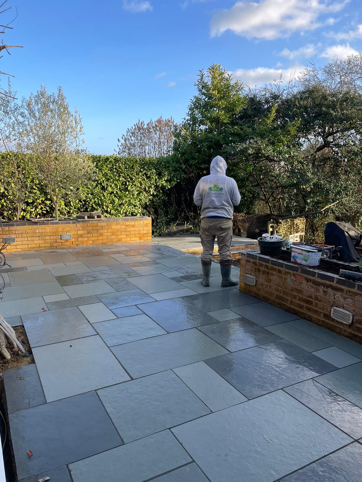 Retaining boundary brickwork and structural garden walls