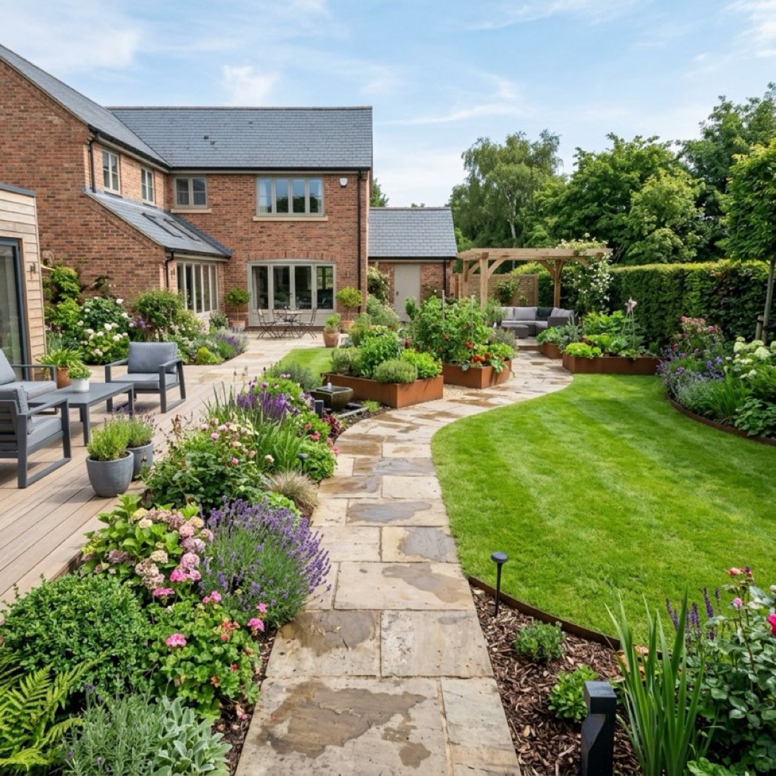 Full landscape design and build — SJ Landscapes, Berkshire