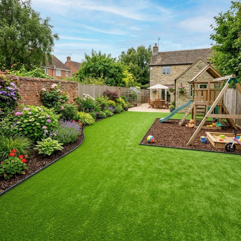 Artificial and real turf lawn — SJ Landscapes, Berkshire